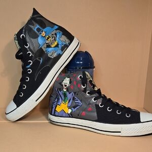 RARE🔥 Converse Chuck Taylor x BATMAN vs The Joker DC Comics All Star Hi Top 8.5